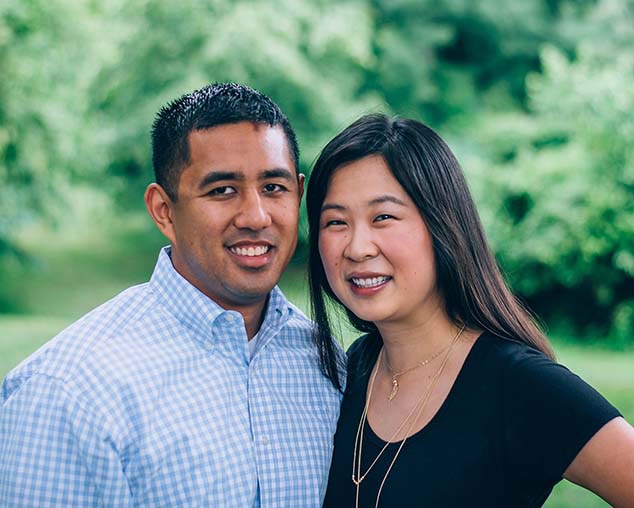 Monica Ma, OD, and her husband Jonathan Reynon, OD