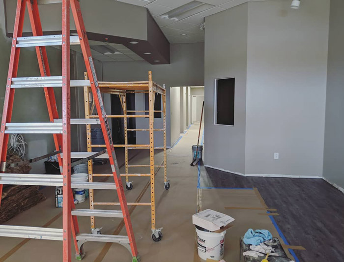 Construction underway at InView Eye Care in Durham