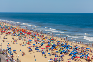 crowded beach