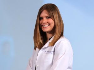 portrait of Dr. Amanda Legge who talks about nutrition and ocular health with all patients. 