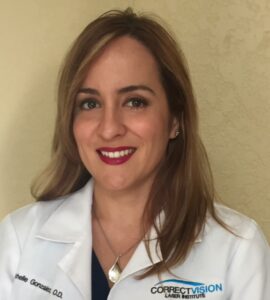 Portrait of Dr. Michelle Gonzales who talks about the importance of referrals to both optometry and ophthlamology