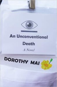 Cover of Dr. Mai's novel about a mystery-solving optometrist