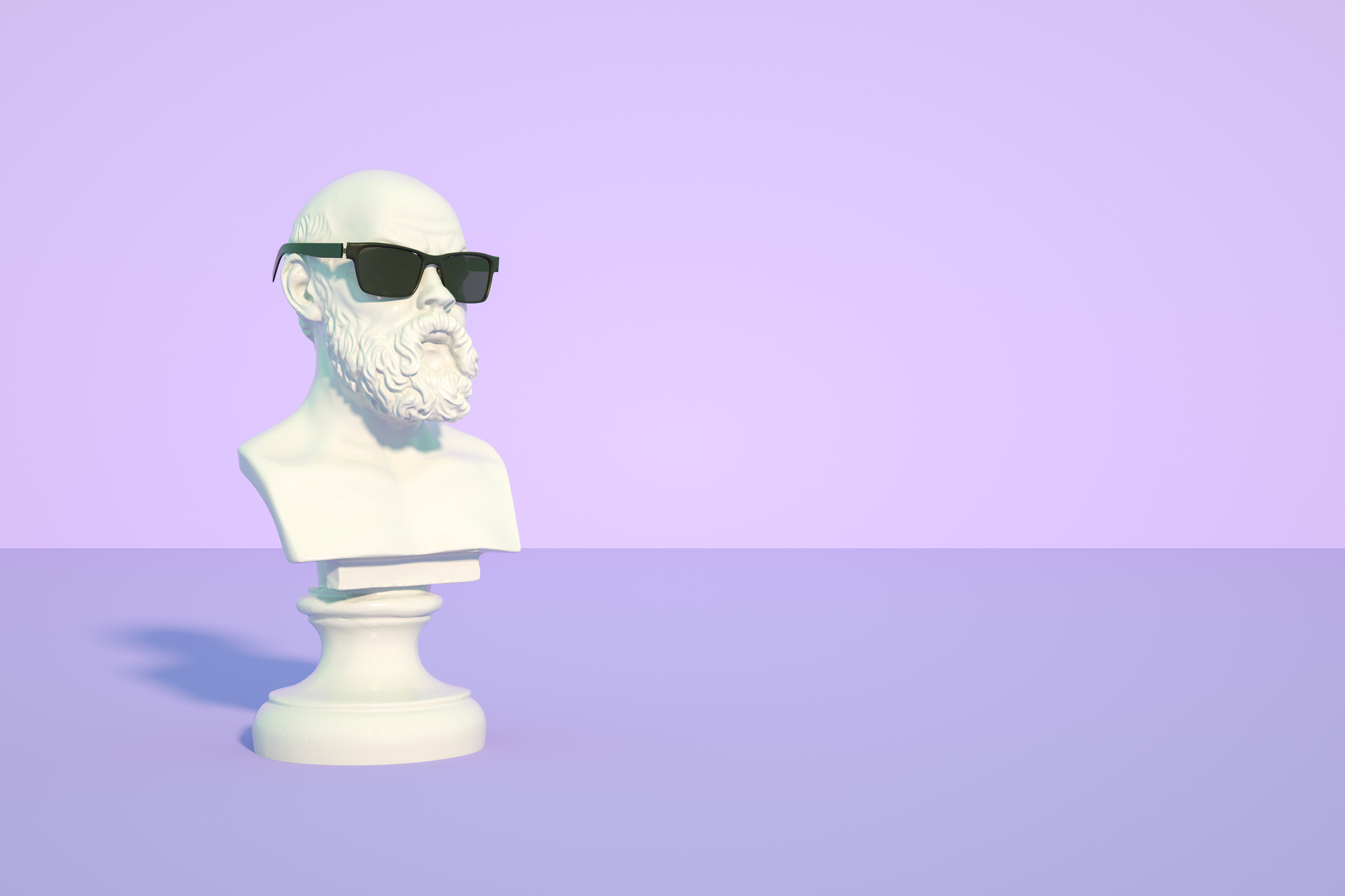 Bust Sculpture with Sunglasses