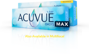 box shots of acuvue oasys 1-day max - for today's digital demands