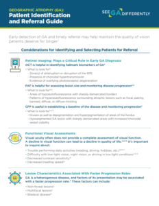 patient identification for geographic atrophy checlist