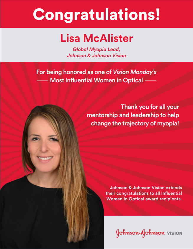 Johnson & Johnson congratulates Lisa McAlister