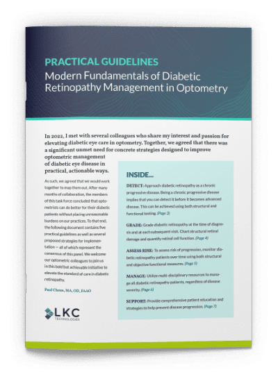 cover of the practice guidelines for diabetic retinopathy