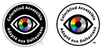 the colorblind accessible label from mattel