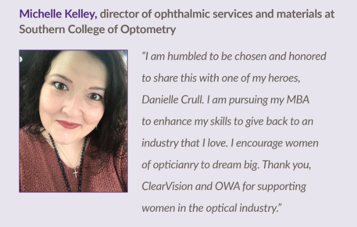 michelle kelley, owa grant winner