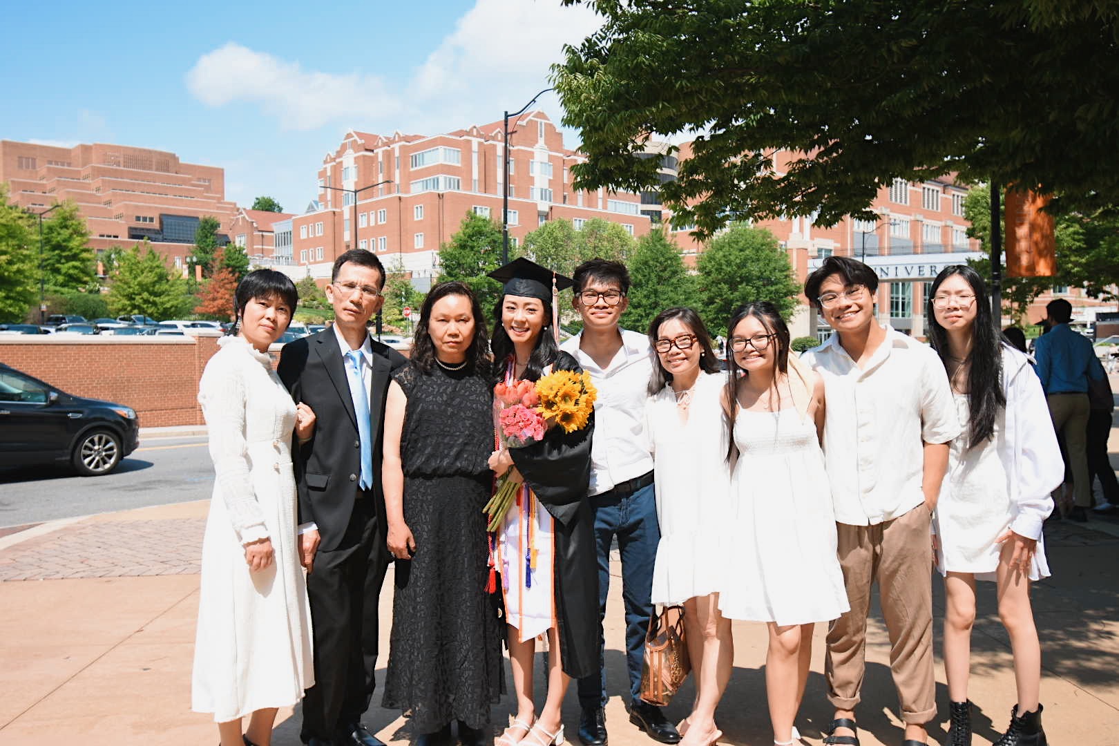 Zhong and her family