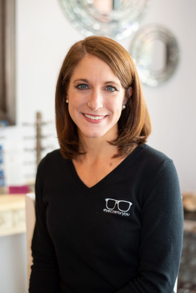 dr. Kara foster in shirt with practice logo