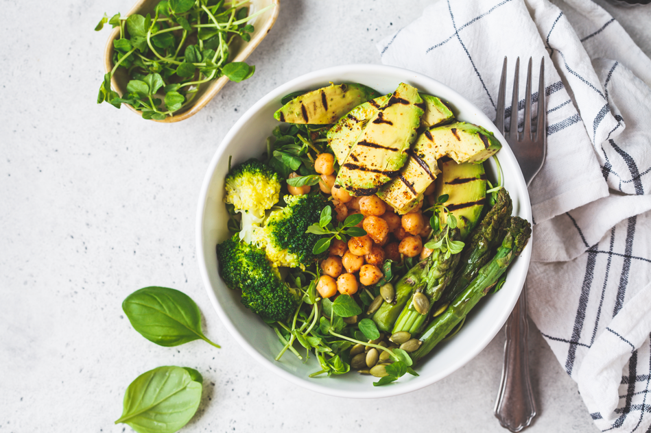 a healthy veggie bowl