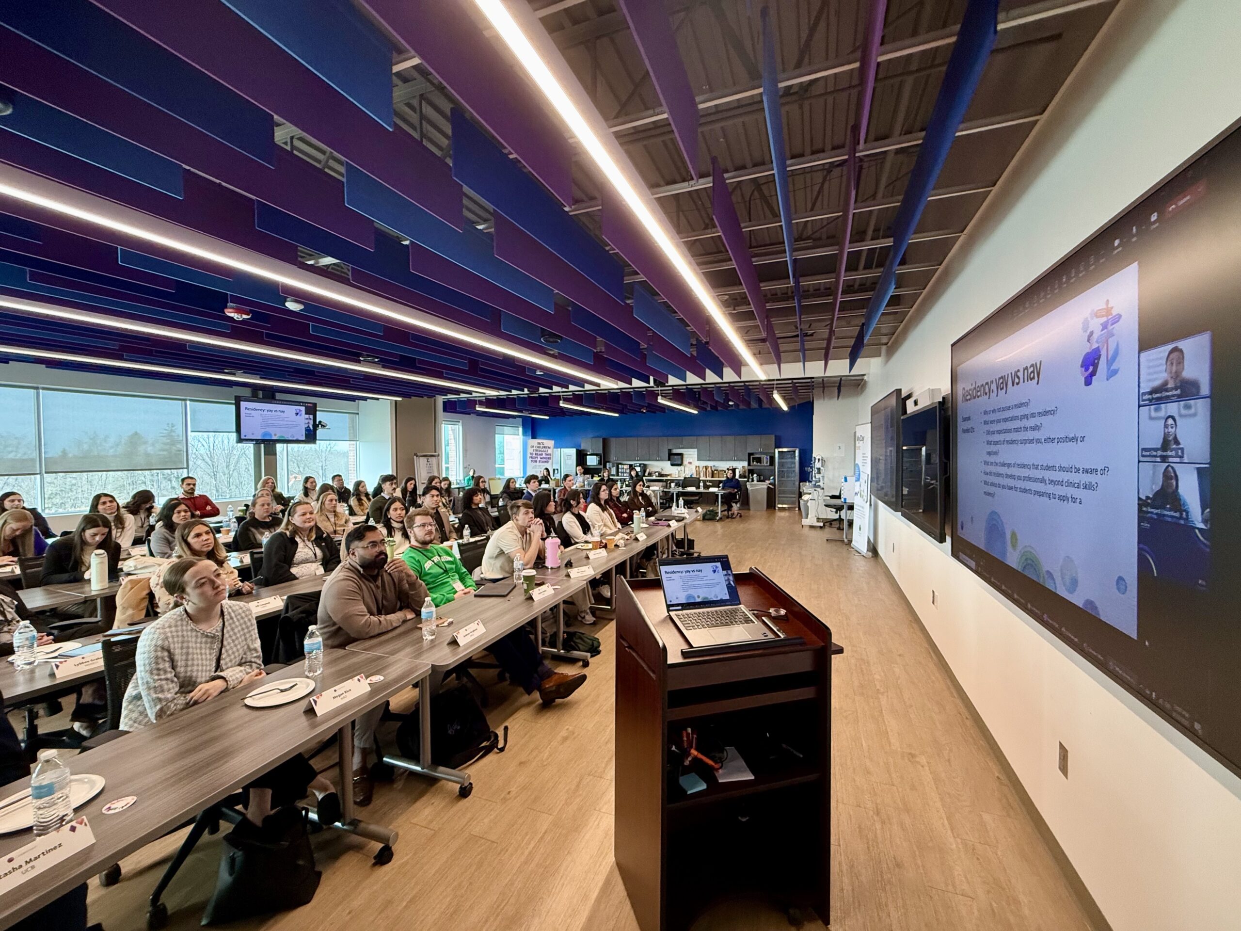 students sit in on a lecture