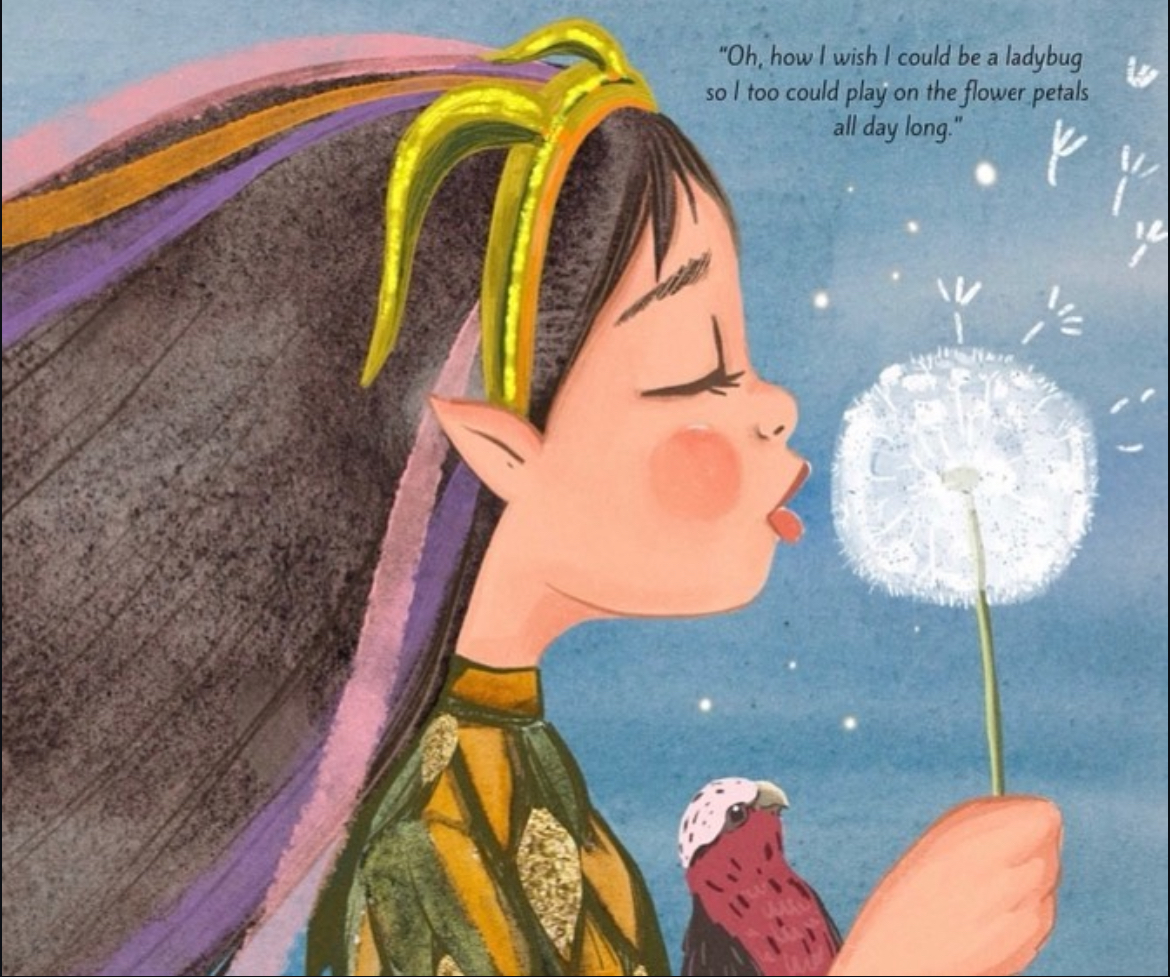 A page from "The Dragon Princess", one of Dr. Mireles' children's books