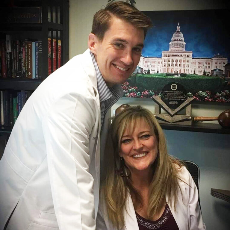 Dr. Laurie Sorrenson and her son, Dr. Eric Sorrenson