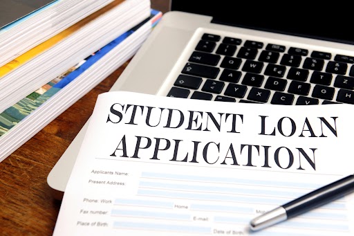 blank student loan application on desk