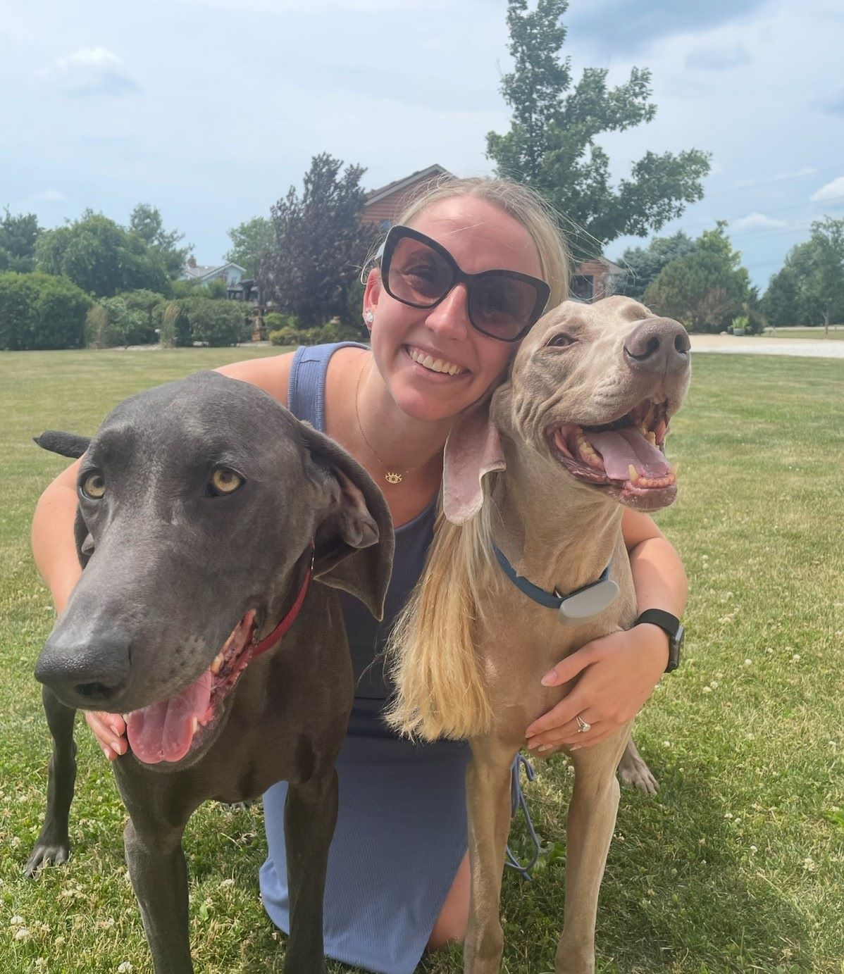 Dr. Brooke Major and her two dogs, find the right path