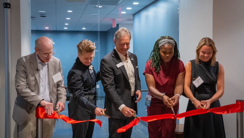 the ribbon cutting