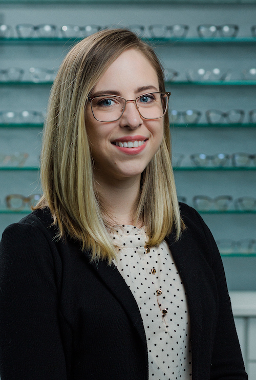 Dr. Caitlyn McHugh-Glab in her optical dispensary