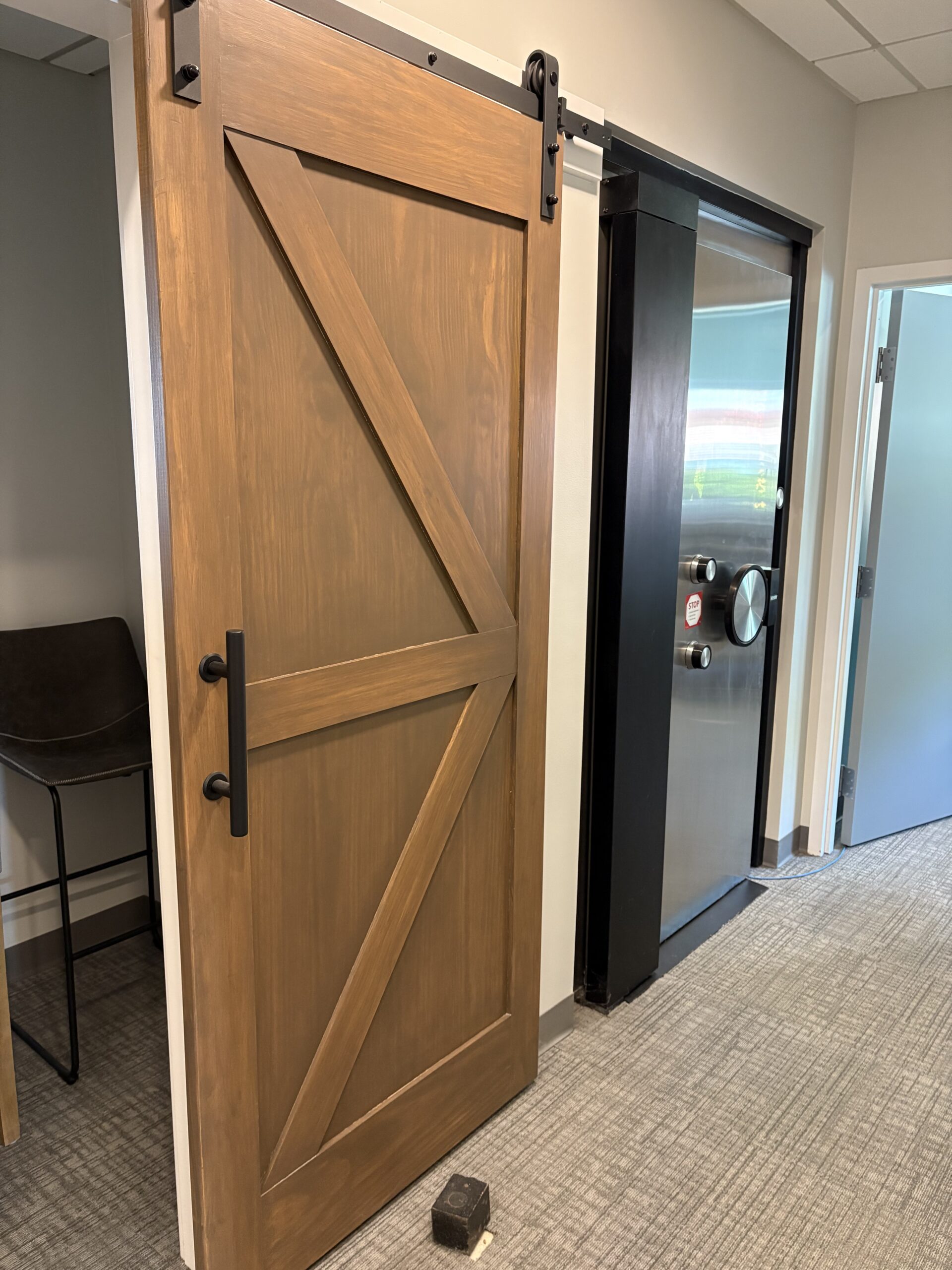 the vault and sliding barn doors