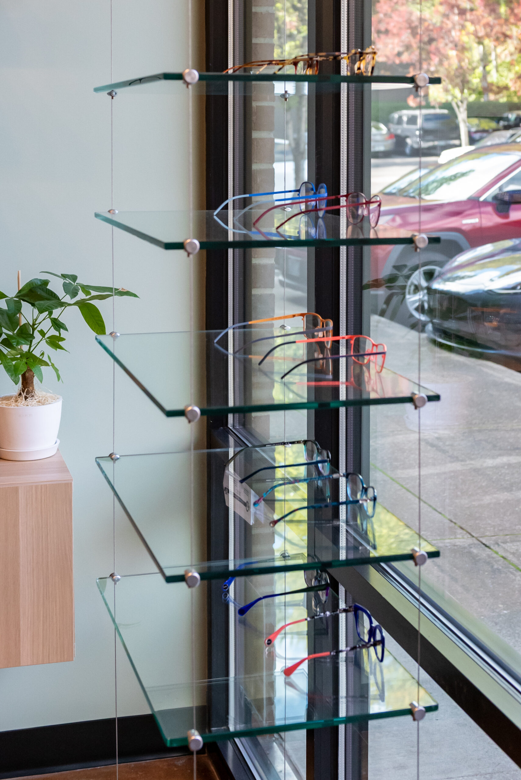 frames sit near the front window