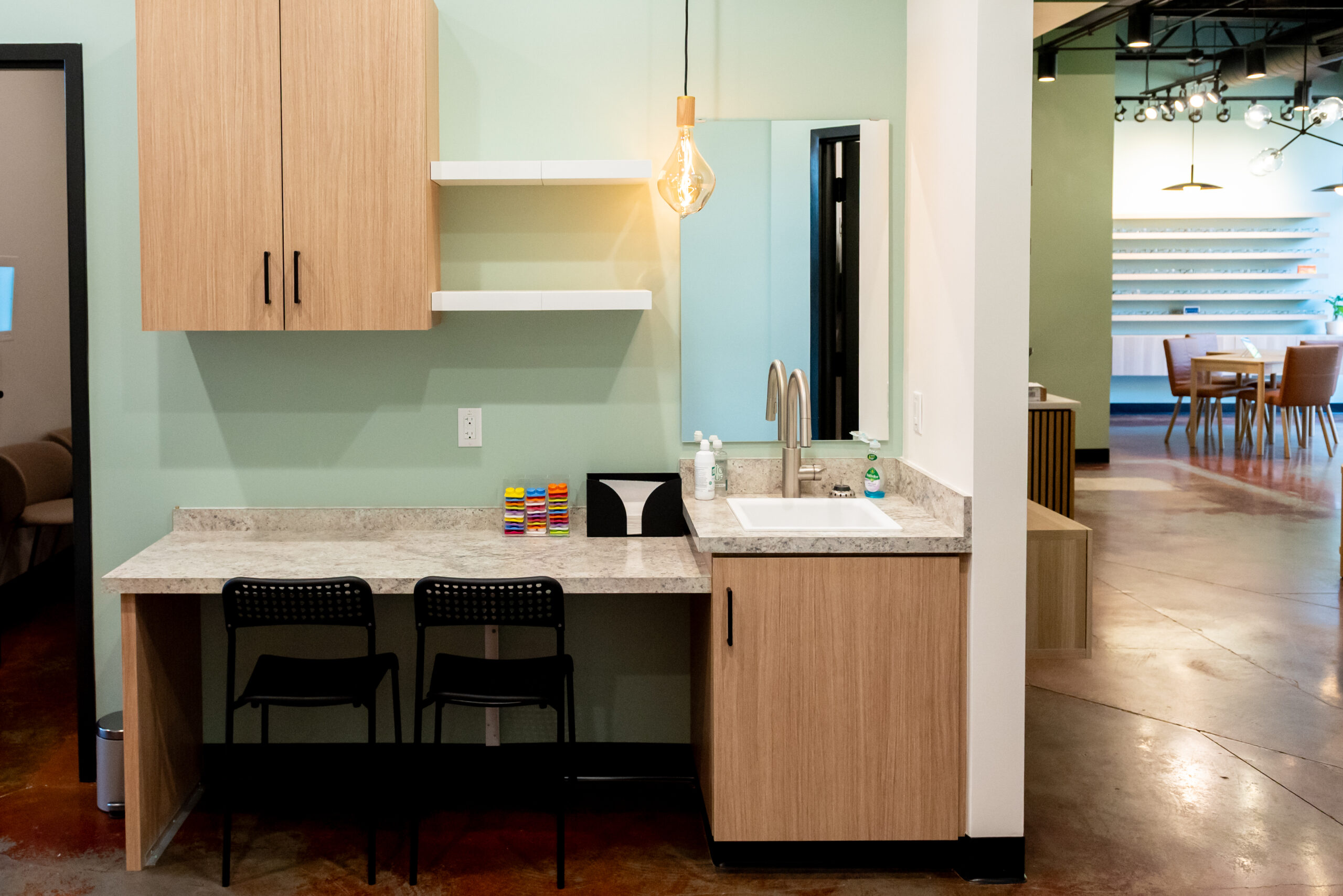 the contact lens area