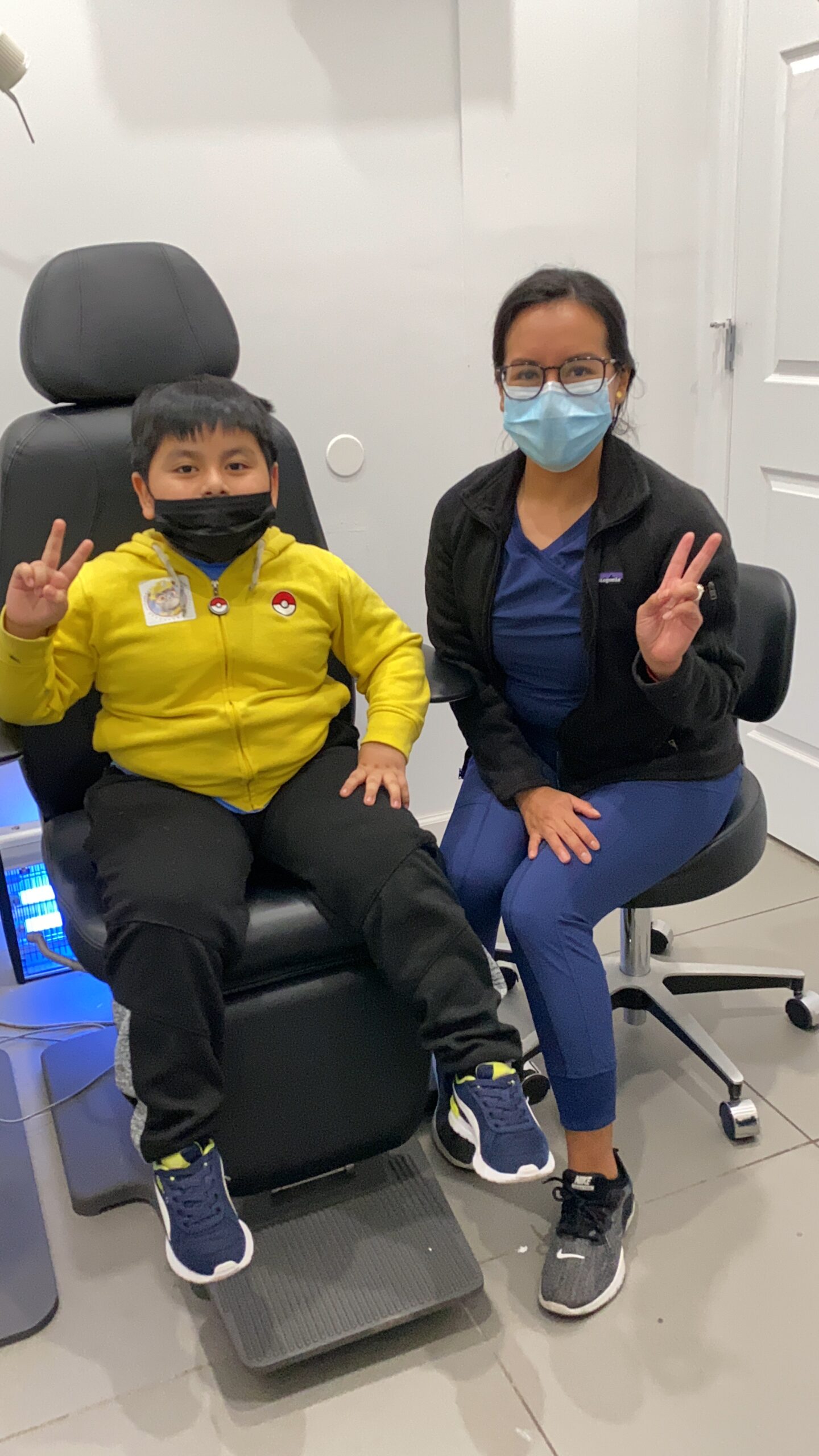 Dr. Raymondi and a patient.