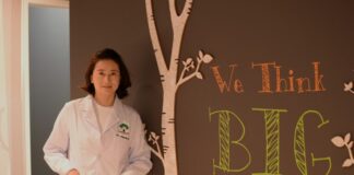 Dr. Maria Liu and Treehouse Eyes Partner on Flagship Myopia Clinic Dr.-Liu-Pleasanton-Tree-768x512
