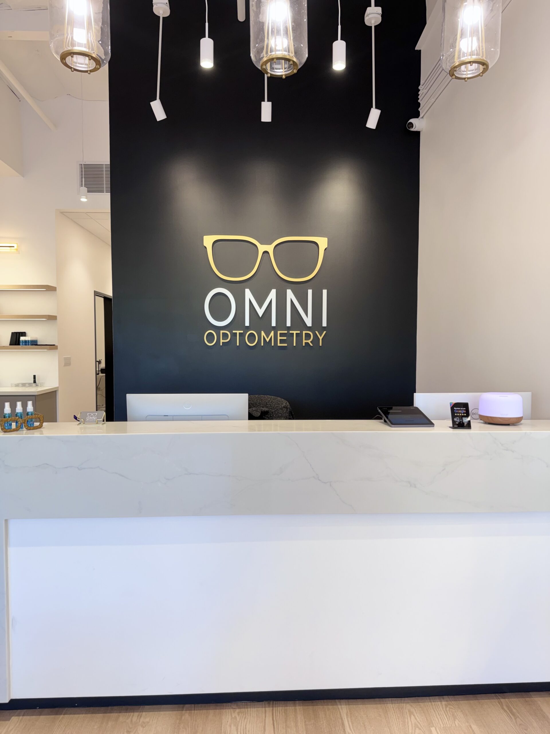 the black feature wall