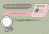 March Awards and Recognitions—2026 march awards and recognitions