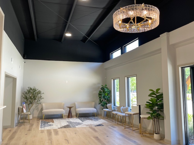 the reception area