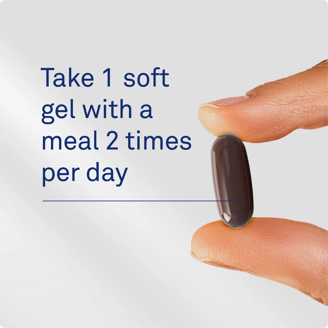 take 1 soft gel with a meal 2 times per day