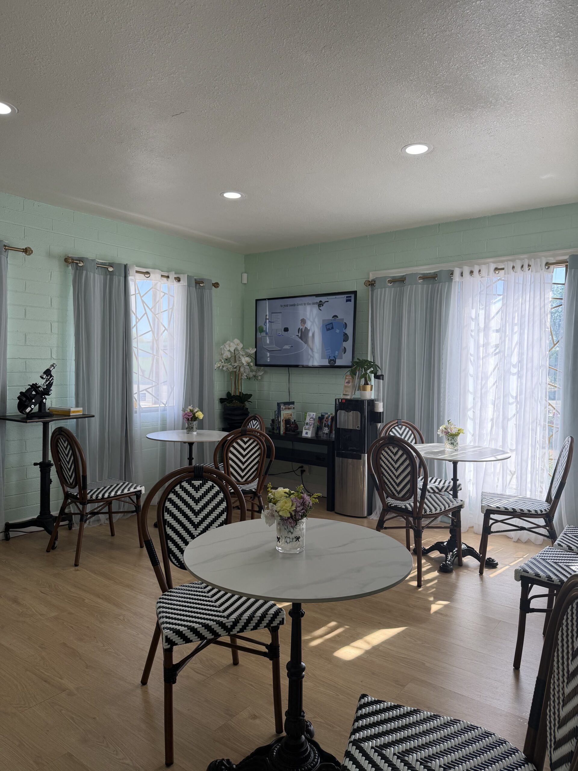 the reception area