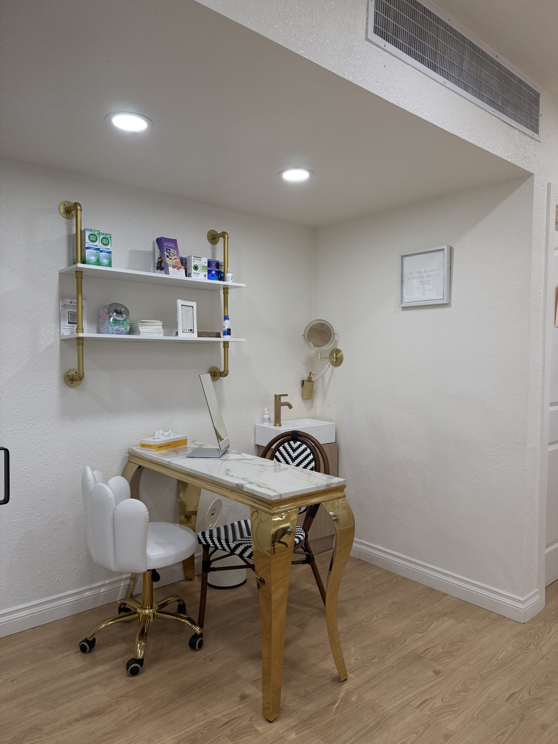 the contact lens area