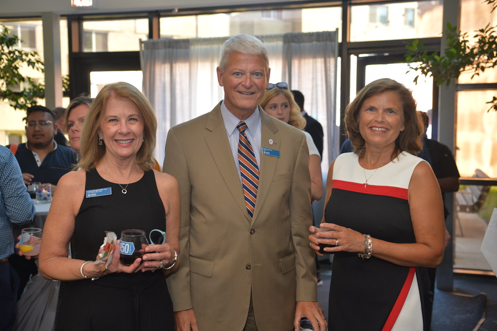 Dr. Messner celebrates ICO's 150th anniversary with president Dr. Mark K. Colip and his wife, Mrs. Colip.
