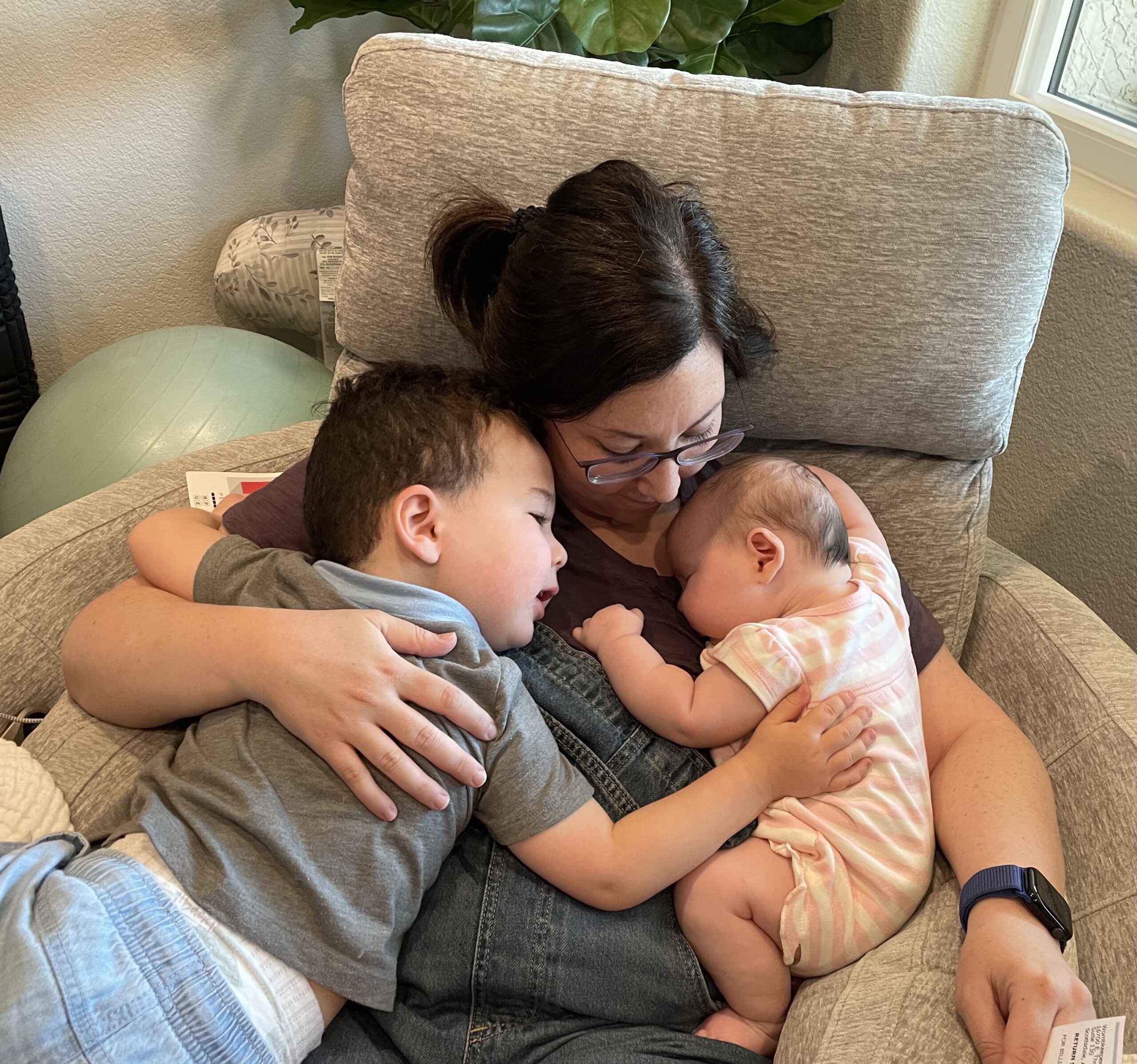 Dr. Goldberg today with her two children