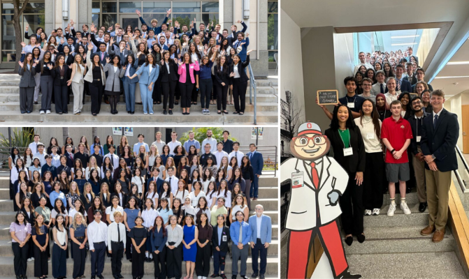 Class of 2030 clockwise L-R: Rocky Mountain University College of Optometry (Dec. 2026 graduating class); Ohio State University College of Optometry; and Southern California College of Optometry at Marshall B. Ketchum University