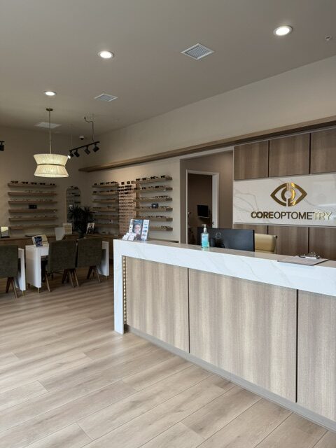 front desk of core optometry