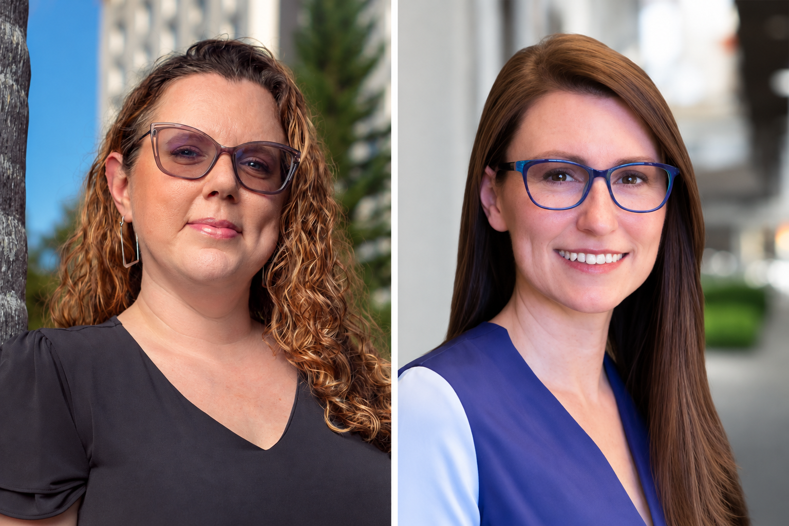 Cathy Firman, left, and Carissa Dunphy, right